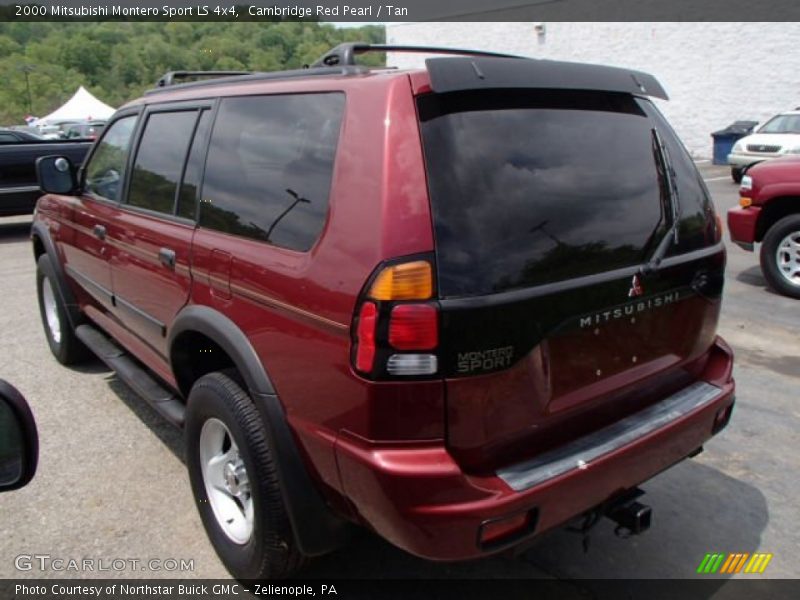 Cambridge Red Pearl / Tan 2000 Mitsubishi Montero Sport LS 4x4
