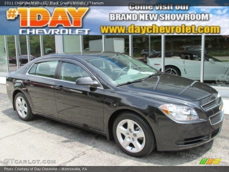 Black Granite Metallic / Titanium 2011 Chevrolet Malibu LS