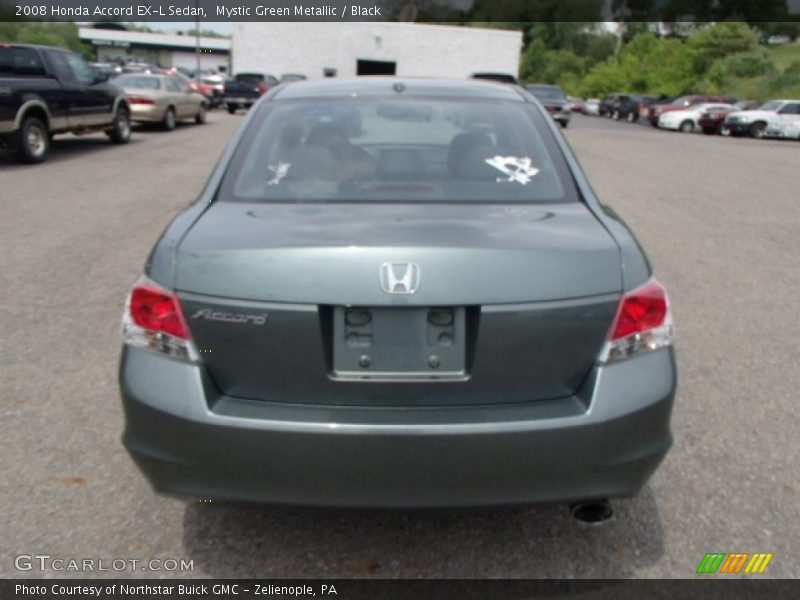 Mystic Green Metallic / Black 2008 Honda Accord EX-L Sedan