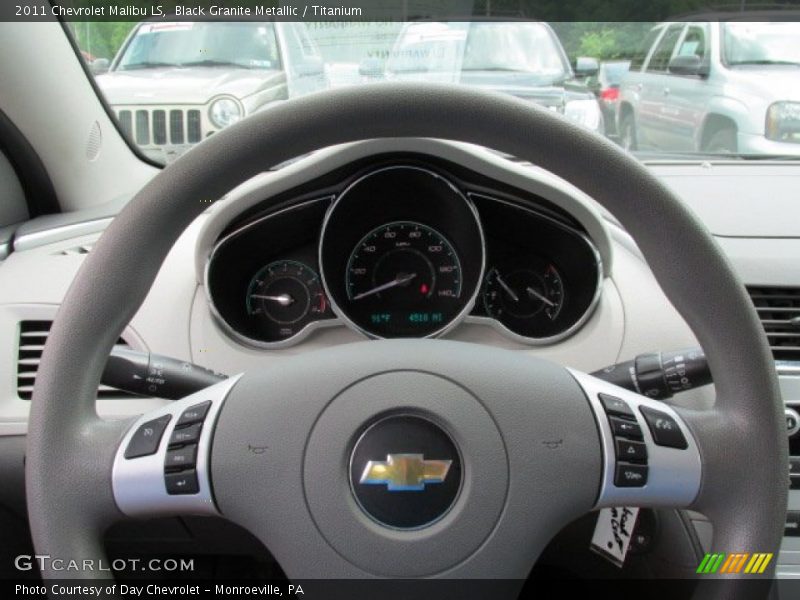 Black Granite Metallic / Titanium 2011 Chevrolet Malibu LS