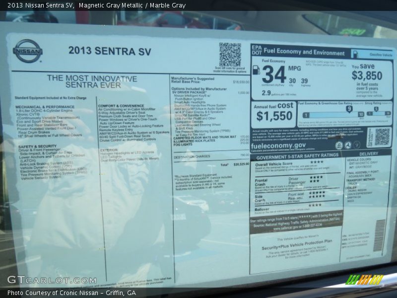 Magnetic Gray Metallic / Marble Gray 2013 Nissan Sentra SV