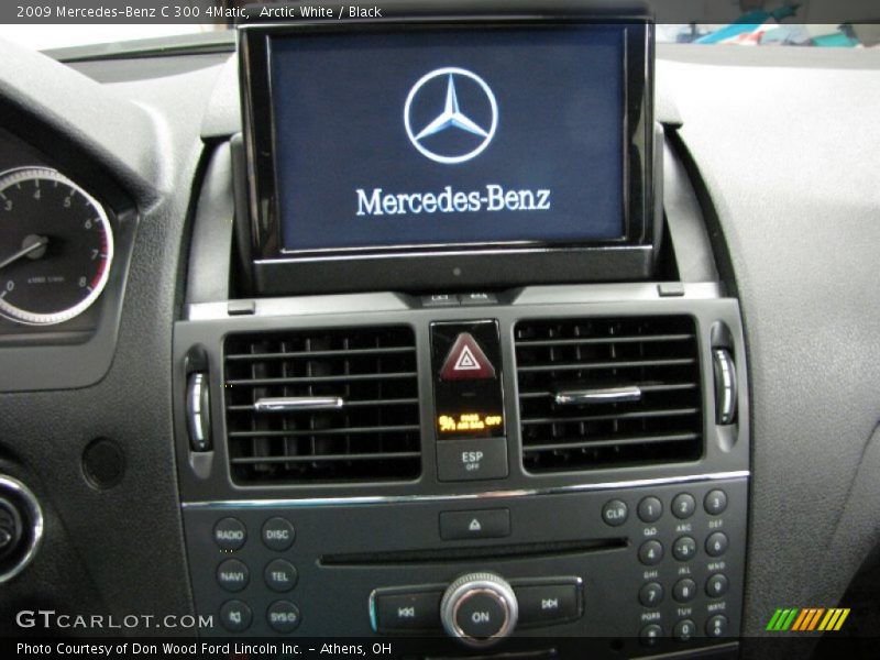 Arctic White / Black 2009 Mercedes-Benz C 300 4Matic