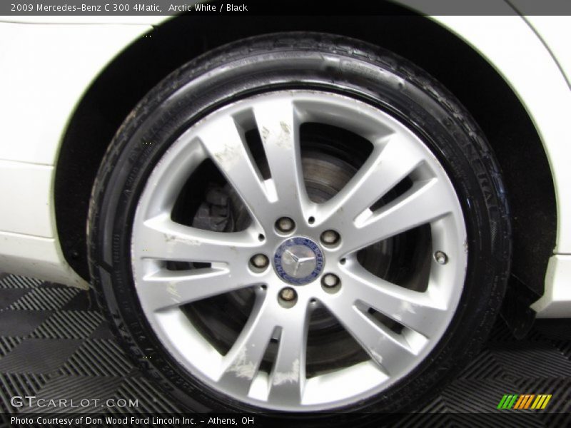 Arctic White / Black 2009 Mercedes-Benz C 300 4Matic