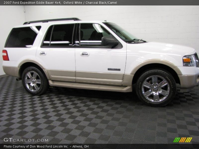 Oxford White / Charcoal Black/Camel 2007 Ford Expedition Eddie Bauer 4x4