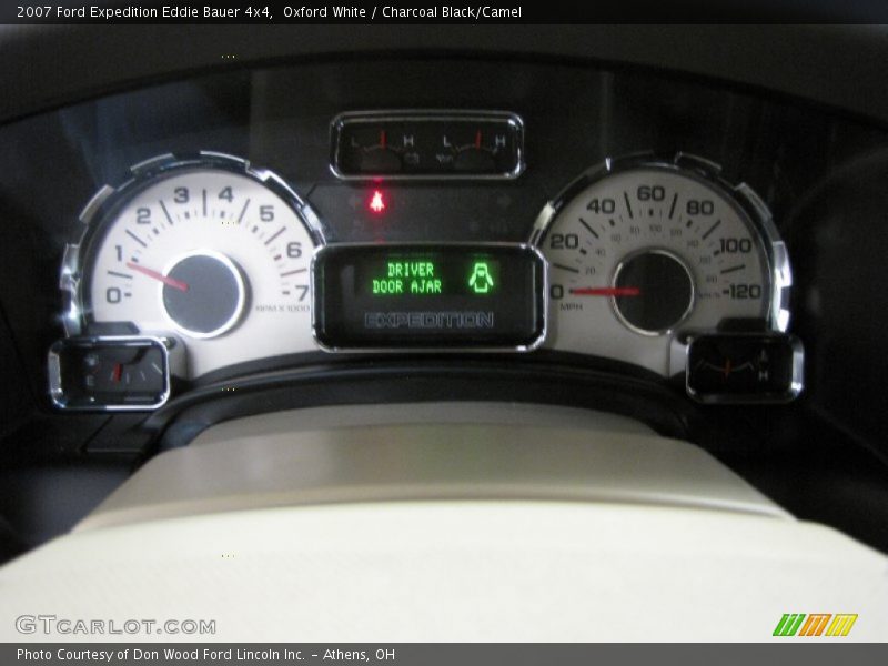 Oxford White / Charcoal Black/Camel 2007 Ford Expedition Eddie Bauer 4x4