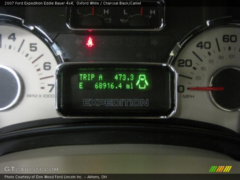 Oxford White / Charcoal Black/Camel 2007 Ford Expedition Eddie Bauer 4x4