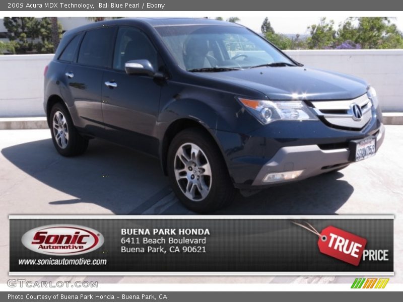Bali Blue Pearl / Ebony 2009 Acura MDX Technology