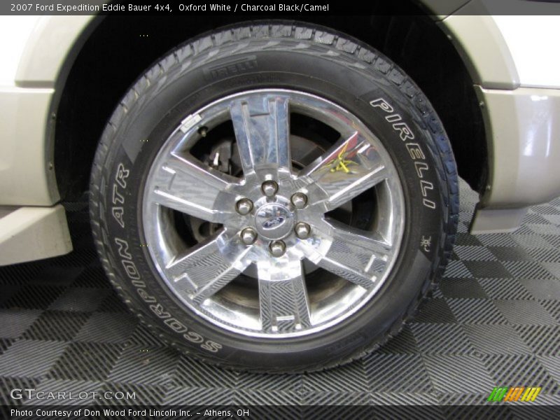 Oxford White / Charcoal Black/Camel 2007 Ford Expedition Eddie Bauer 4x4