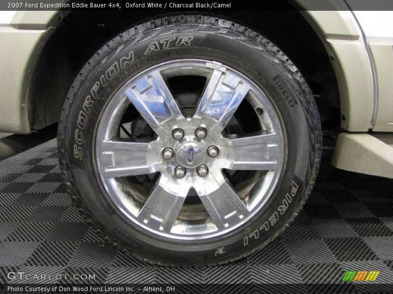 Oxford White / Charcoal Black/Camel 2007 Ford Expedition Eddie Bauer 4x4