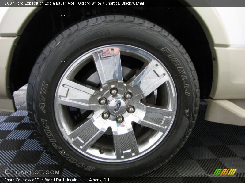 Oxford White / Charcoal Black/Camel 2007 Ford Expedition Eddie Bauer 4x4