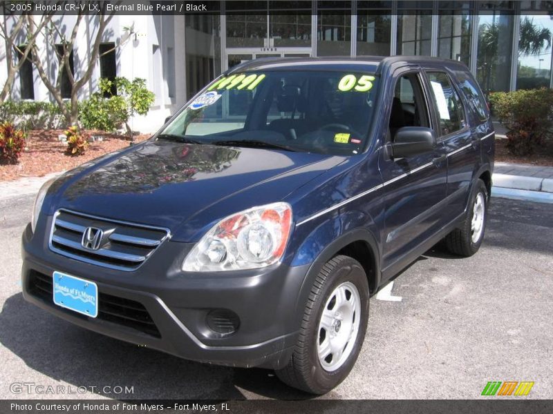 Eternal Blue Pearl / Black 2005 Honda CR-V LX