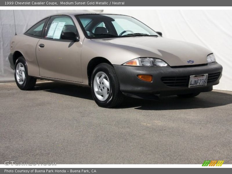 Medium Sunset Gold Metallic / Neutral 1999 Chevrolet Cavalier Coupe