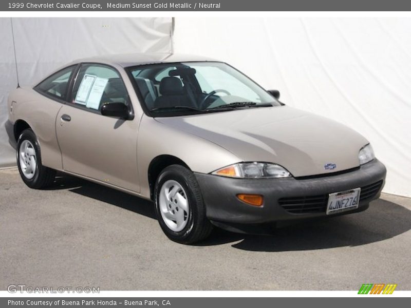 Medium Sunset Gold Metallic / Neutral 1999 Chevrolet Cavalier Coupe