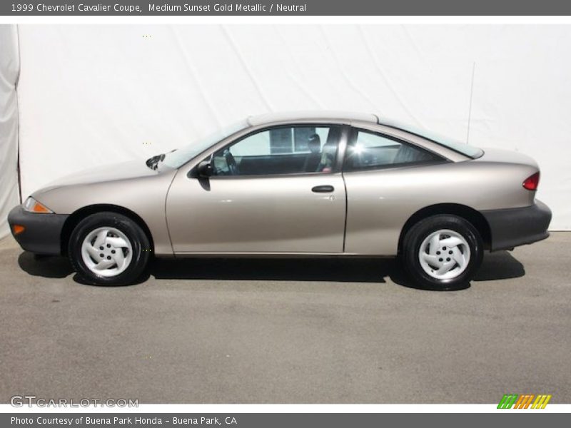 Medium Sunset Gold Metallic / Neutral 1999 Chevrolet Cavalier Coupe