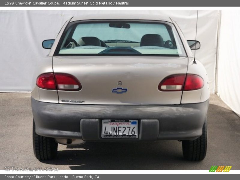 Medium Sunset Gold Metallic / Neutral 1999 Chevrolet Cavalier Coupe
