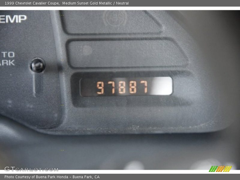 Medium Sunset Gold Metallic / Neutral 1999 Chevrolet Cavalier Coupe
