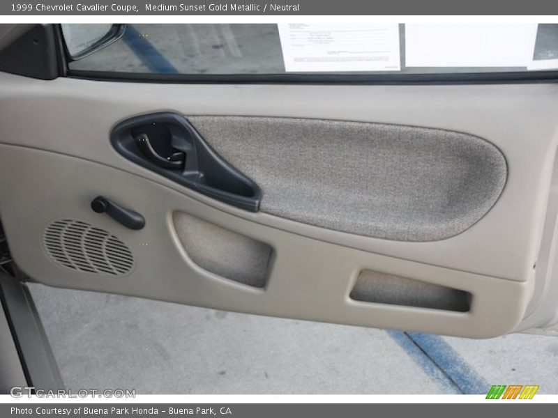Medium Sunset Gold Metallic / Neutral 1999 Chevrolet Cavalier Coupe