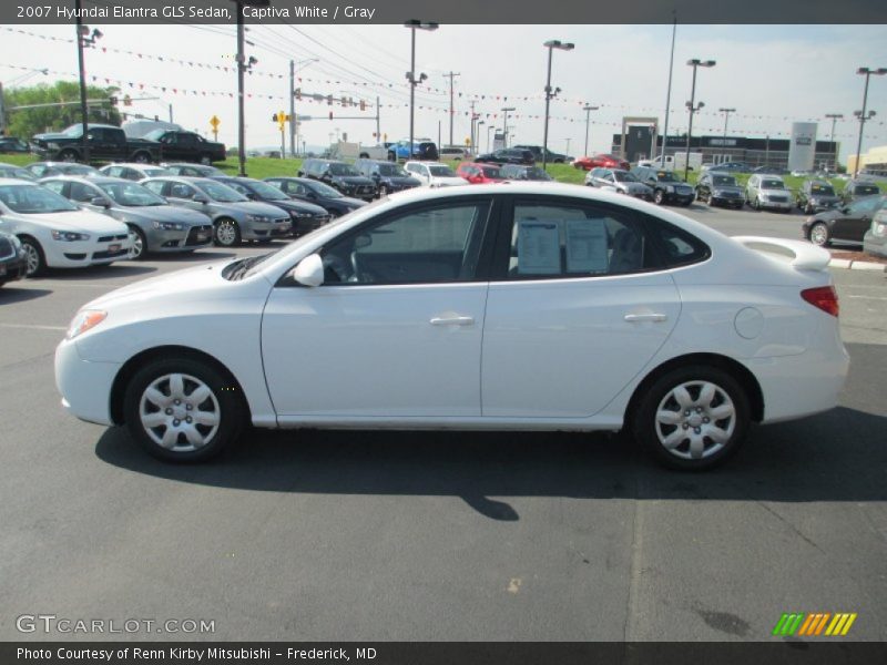 Captiva White / Gray 2007 Hyundai Elantra GLS Sedan