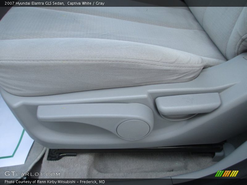 Captiva White / Gray 2007 Hyundai Elantra GLS Sedan