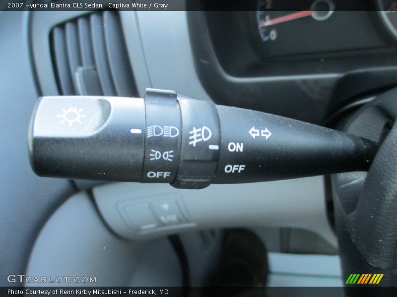 Captiva White / Gray 2007 Hyundai Elantra GLS Sedan