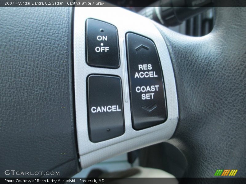 Captiva White / Gray 2007 Hyundai Elantra GLS Sedan