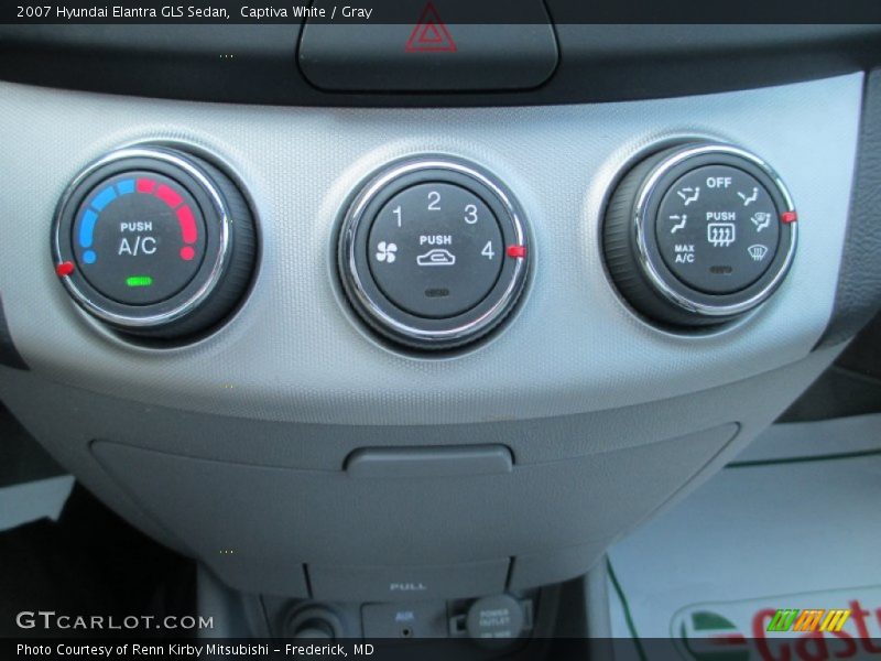 Captiva White / Gray 2007 Hyundai Elantra GLS Sedan