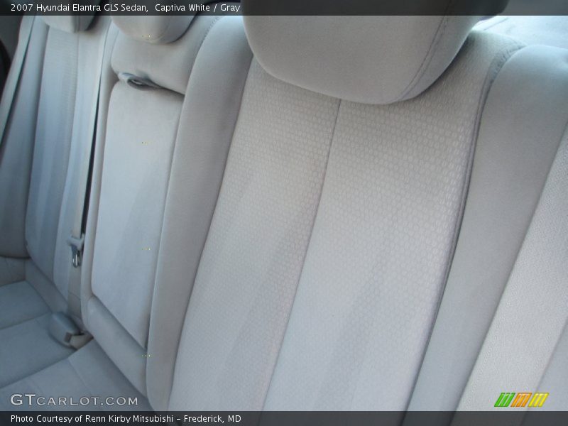 Captiva White / Gray 2007 Hyundai Elantra GLS Sedan