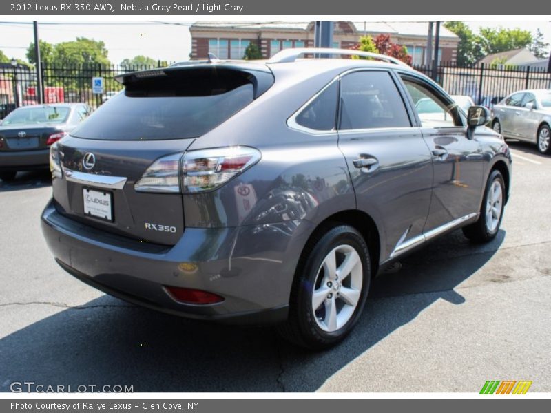 Nebula Gray Pearl / Light Gray 2012 Lexus RX 350 AWD