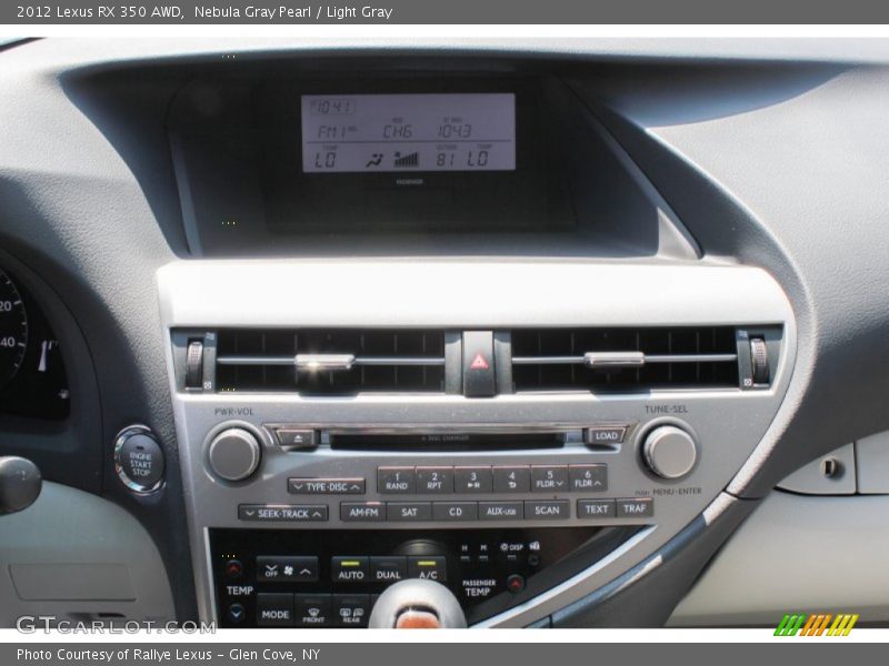 Nebula Gray Pearl / Light Gray 2012 Lexus RX 350 AWD