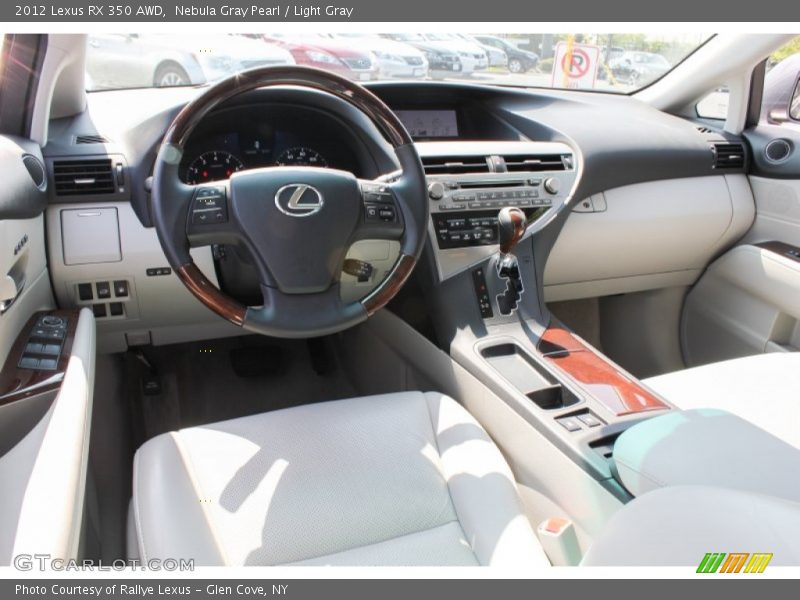 Nebula Gray Pearl / Light Gray 2012 Lexus RX 350 AWD