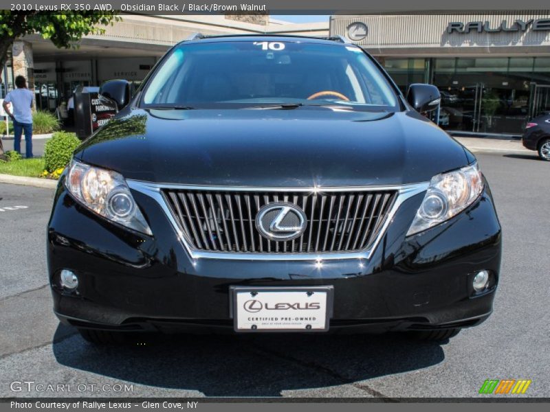 Obsidian Black / Black/Brown Walnut 2010 Lexus RX 350 AWD
