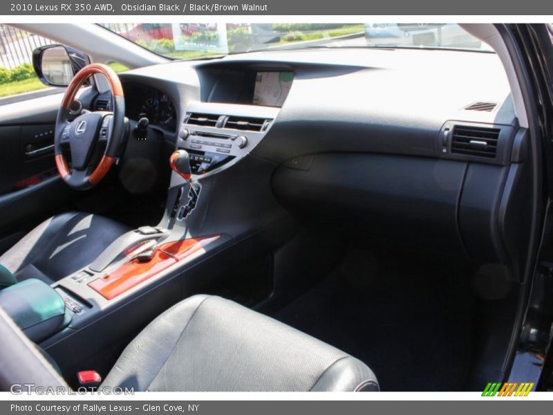 Obsidian Black / Black/Brown Walnut 2010 Lexus RX 350 AWD