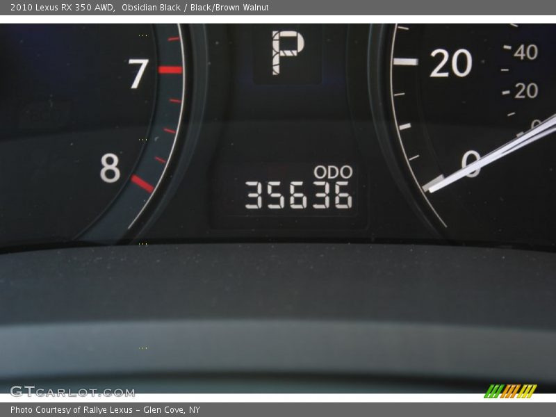 Obsidian Black / Black/Brown Walnut 2010 Lexus RX 350 AWD