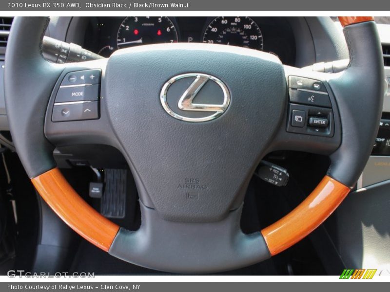 Obsidian Black / Black/Brown Walnut 2010 Lexus RX 350 AWD
