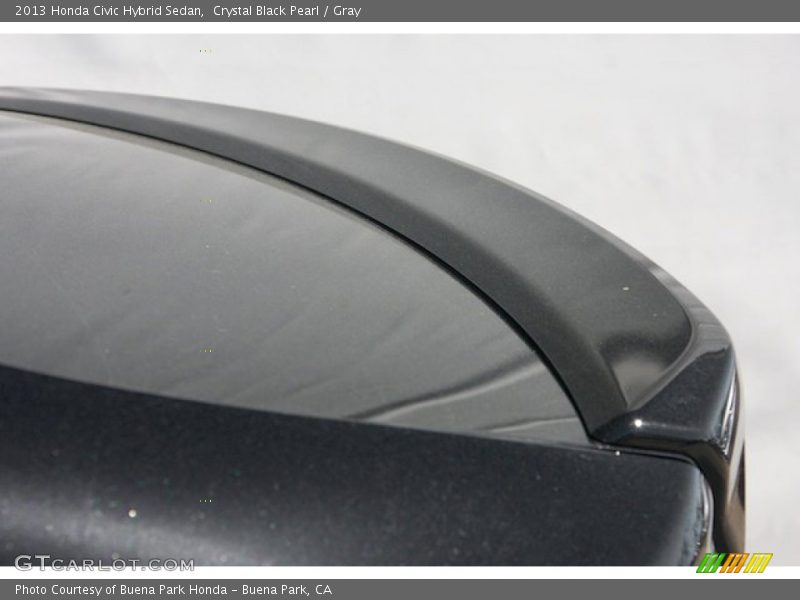 Crystal Black Pearl / Gray 2013 Honda Civic Hybrid Sedan