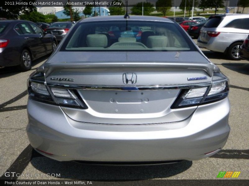 Alabaster Silver Metallic / Gray 2013 Honda Civic Hybrid Sedan
