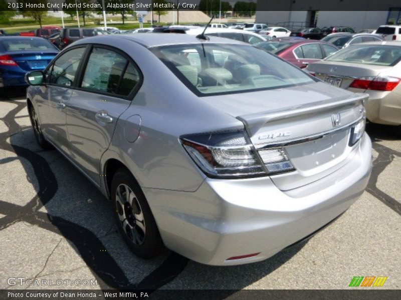 Alabaster Silver Metallic / Gray 2013 Honda Civic Hybrid Sedan