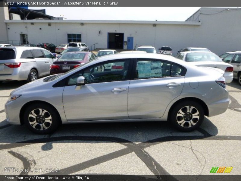 Alabaster Silver Metallic / Gray 2013 Honda Civic Hybrid Sedan