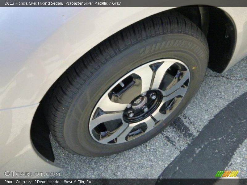 Alabaster Silver Metallic / Gray 2013 Honda Civic Hybrid Sedan
