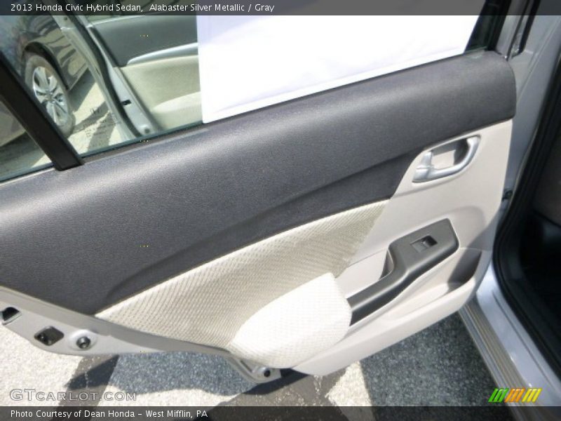 Alabaster Silver Metallic / Gray 2013 Honda Civic Hybrid Sedan