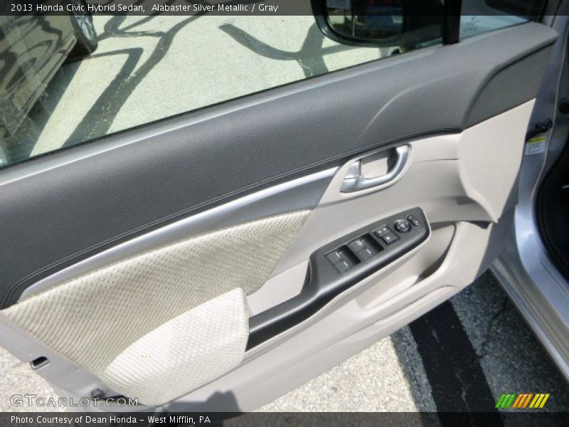 Alabaster Silver Metallic / Gray 2013 Honda Civic Hybrid Sedan