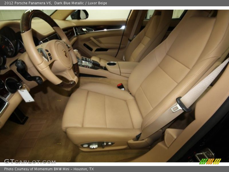 Dark Blue Metallic / Luxor Beige 2012 Porsche Panamera V6