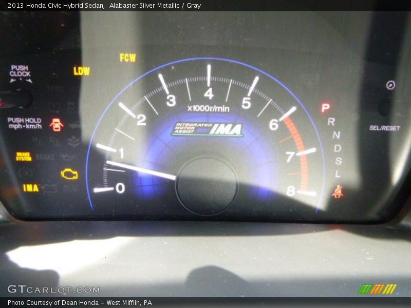 Alabaster Silver Metallic / Gray 2013 Honda Civic Hybrid Sedan