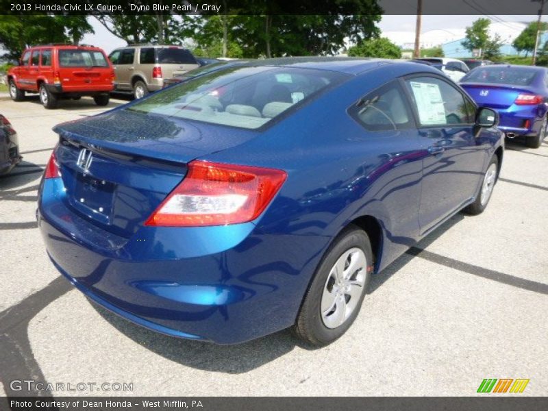 Dyno Blue Pearl / Gray 2013 Honda Civic LX Coupe