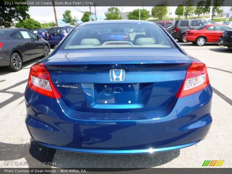 Dyno Blue Pearl / Gray 2013 Honda Civic LX Coupe