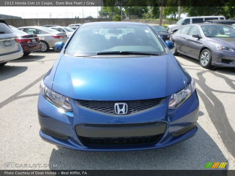 Dyno Blue Pearl / Gray 2013 Honda Civic LX Coupe