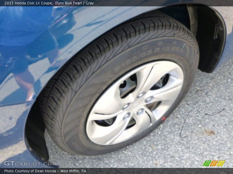Dyno Blue Pearl / Gray 2013 Honda Civic LX Coupe