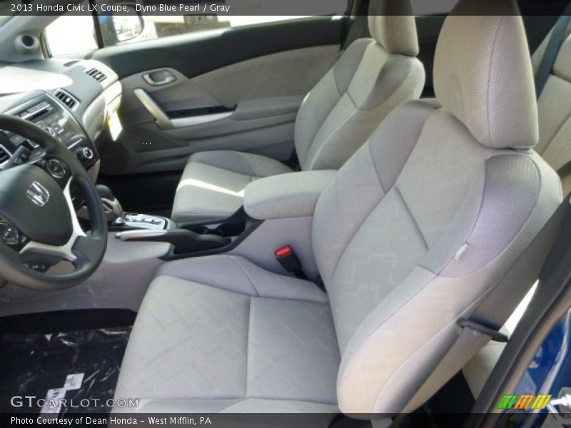 Dyno Blue Pearl / Gray 2013 Honda Civic LX Coupe