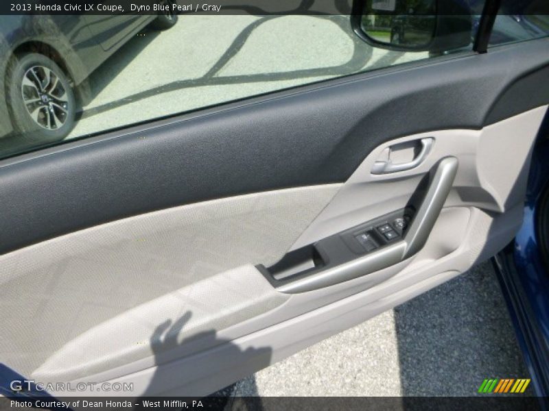 Dyno Blue Pearl / Gray 2013 Honda Civic LX Coupe