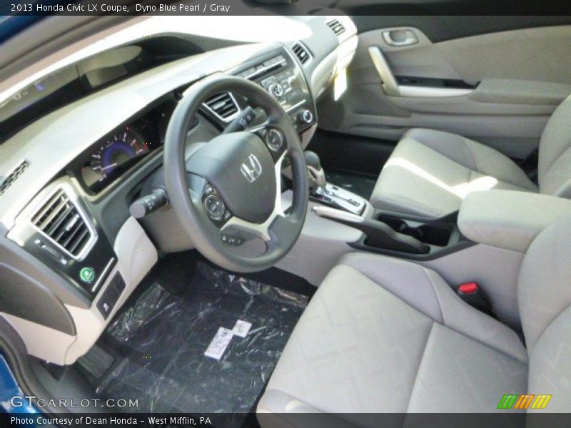 Dyno Blue Pearl / Gray 2013 Honda Civic LX Coupe